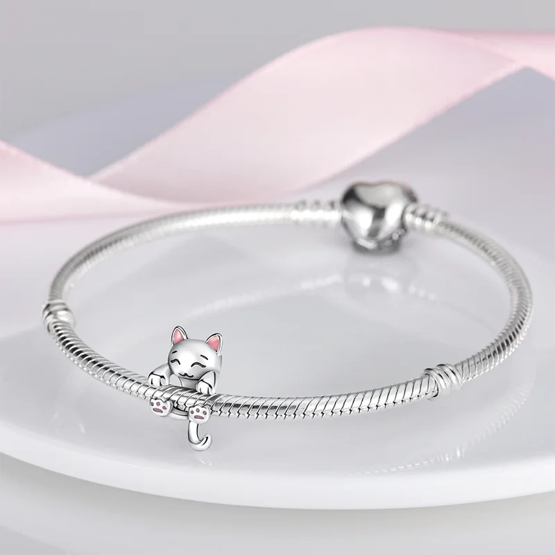 2024 Original New in Romantic Retro Classic Series Lotus Charm Beads Fits Pandach Bracelet Women 925 Silver Pendant Bead Jewelry